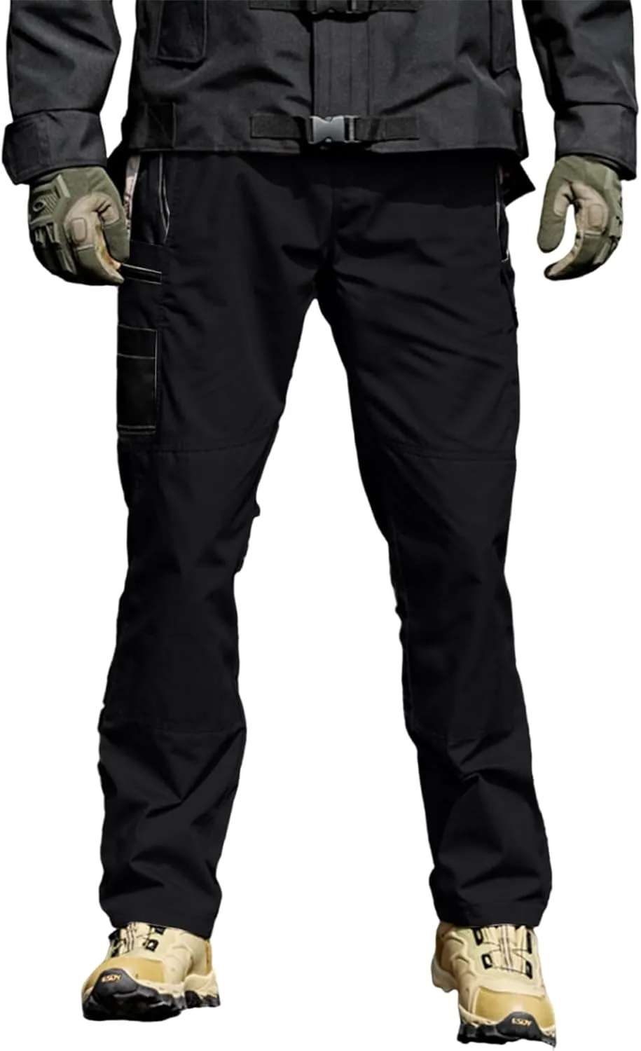 Mens Work Cargo Pants Multi Pockets Relaxed Fit Flexcamo - Tactical Pants Quick Dry Lightweight Outdoor Hiking Pants