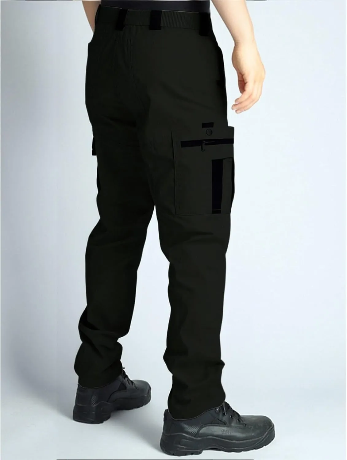 Mens Work Cargo Pants Multi Pockets Relaxed Fit Flexcamo - Tactical Pants Quick Dry Lightweight Outdoor Hiking Pants