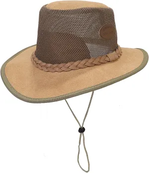 Mesh Cowboy Sun Hats for Men Soaker Golf Adjustable Wide-Brim Fishing Caps Outdoor Summer Beach Sun Hats