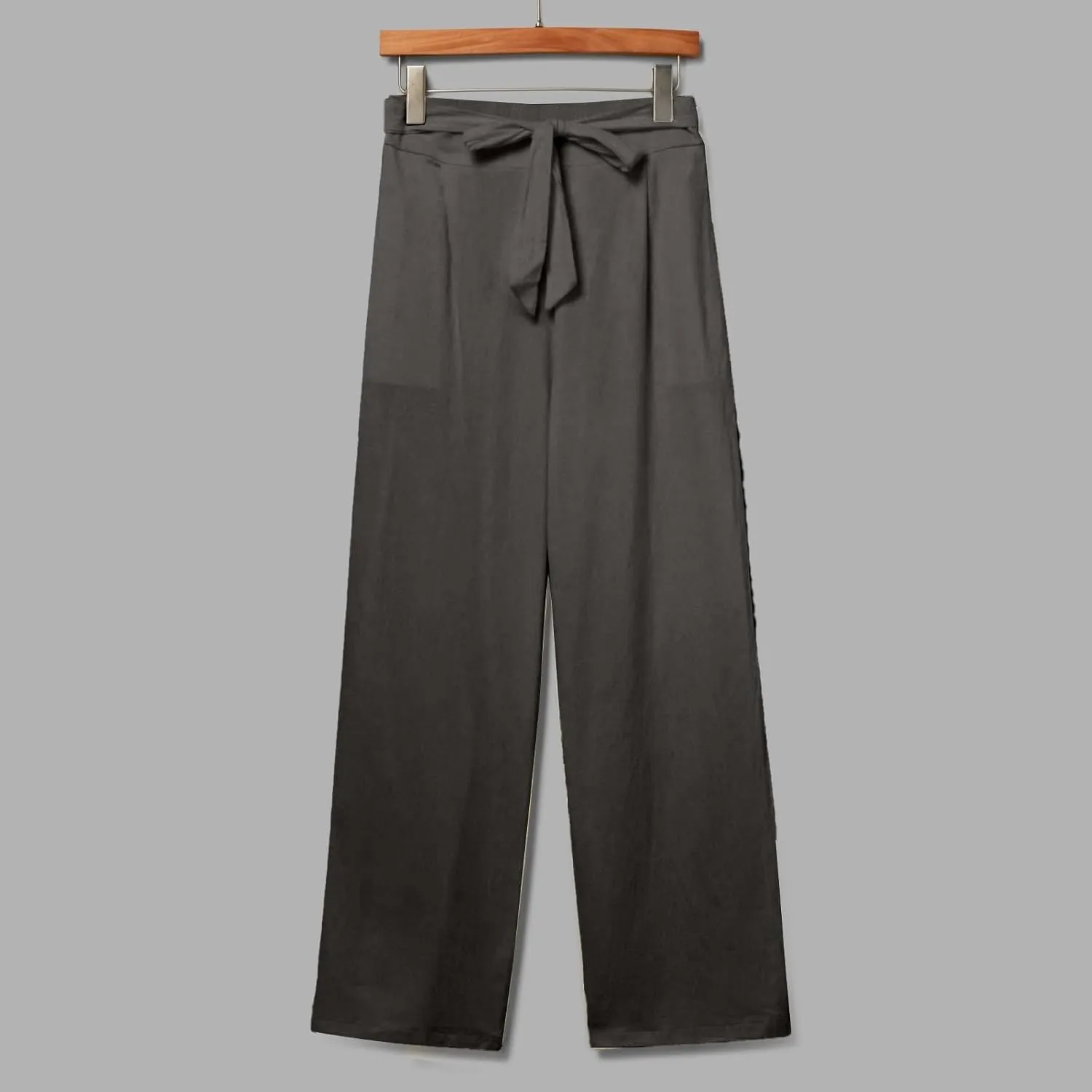 midelxp Straight Leg Linen Pants Women Summer Lightweight Drawstring High Waist Plus Size Pants Loose Comfy Boho Beach Pants