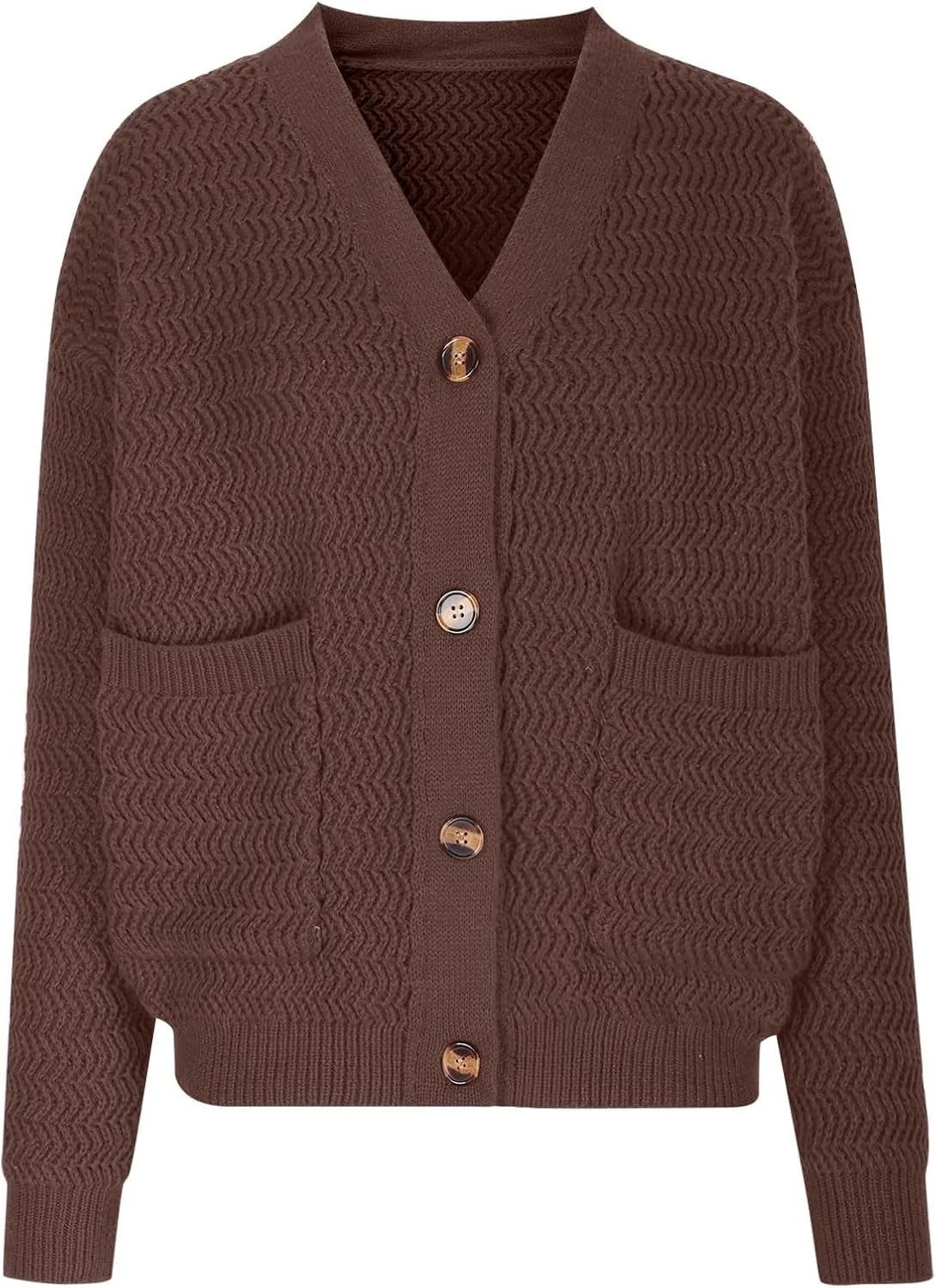 NATHGAM Cardigan Sweater Women Oversized Chunky Knit Open Front Sweaters Vneck Cute Fall Casual Button Fashion Crochet Outfit