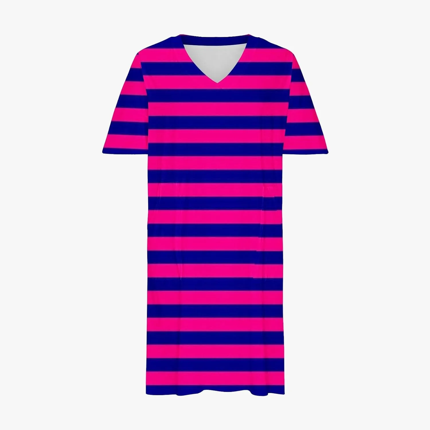 Plus Size Dress for Women Summer Solid Casual Sundresses Short Sleeve Knee Length Shirt Dress with Pockets