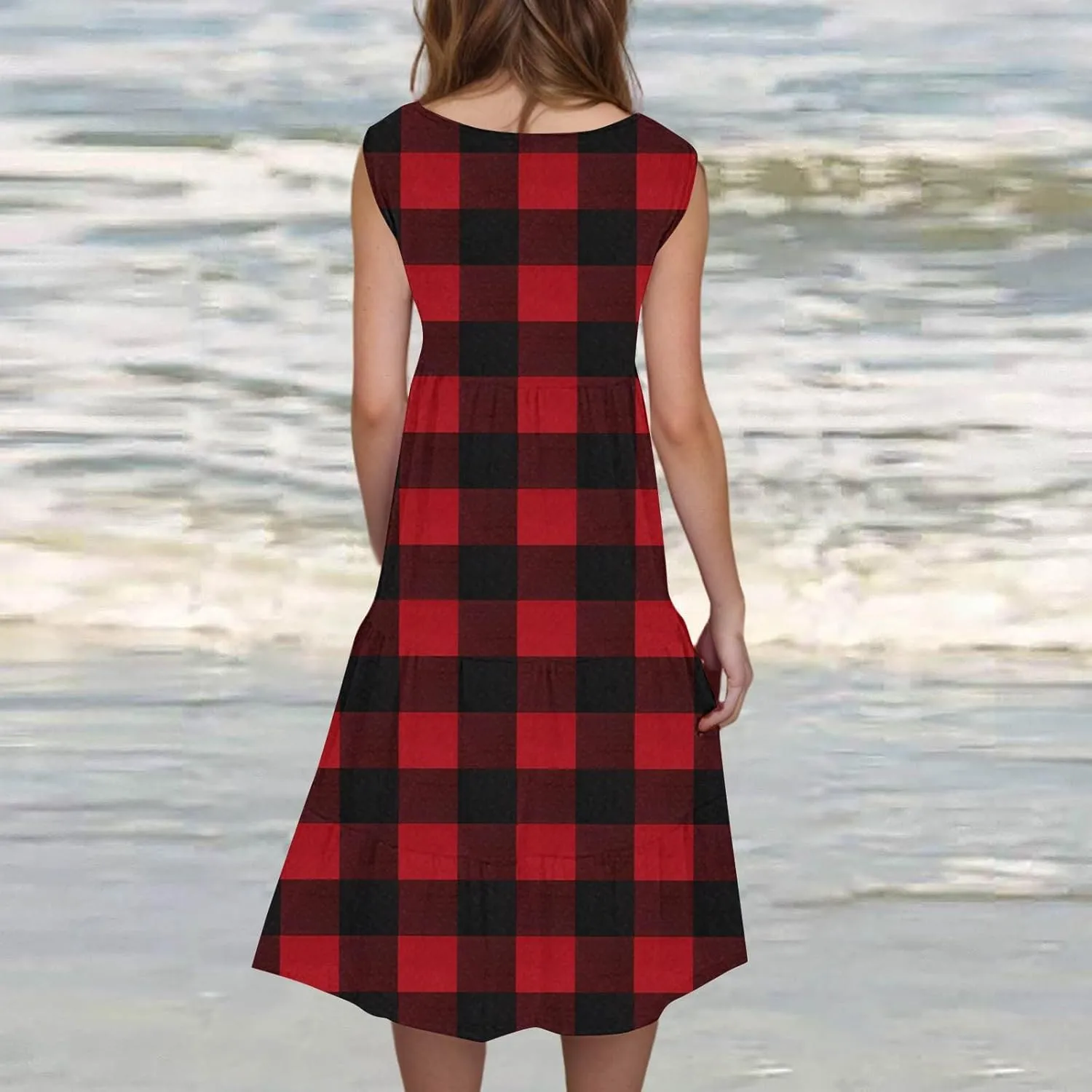 Plus Size Summer Dresses Summer Dresses for Women Plus Size Beach Dress Casual Sundresses Sexy Sleeveless Dress