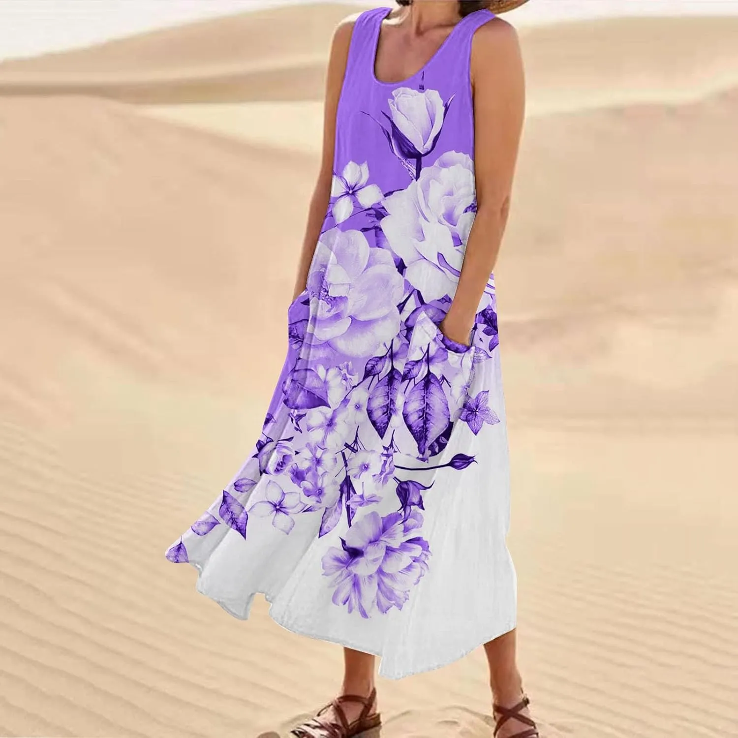 Plus Size Summer Dresses Summer Dresses for Women Plus Size Beach Dress Casual Sundresses Sexy Sleeveless Dress