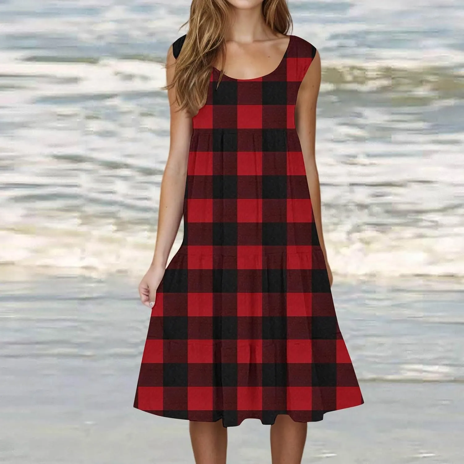 Plus Size Summer Dresses Summer Dresses for Women Plus Size Beach Dress Casual Sundresses Sexy Sleeveless Dress
