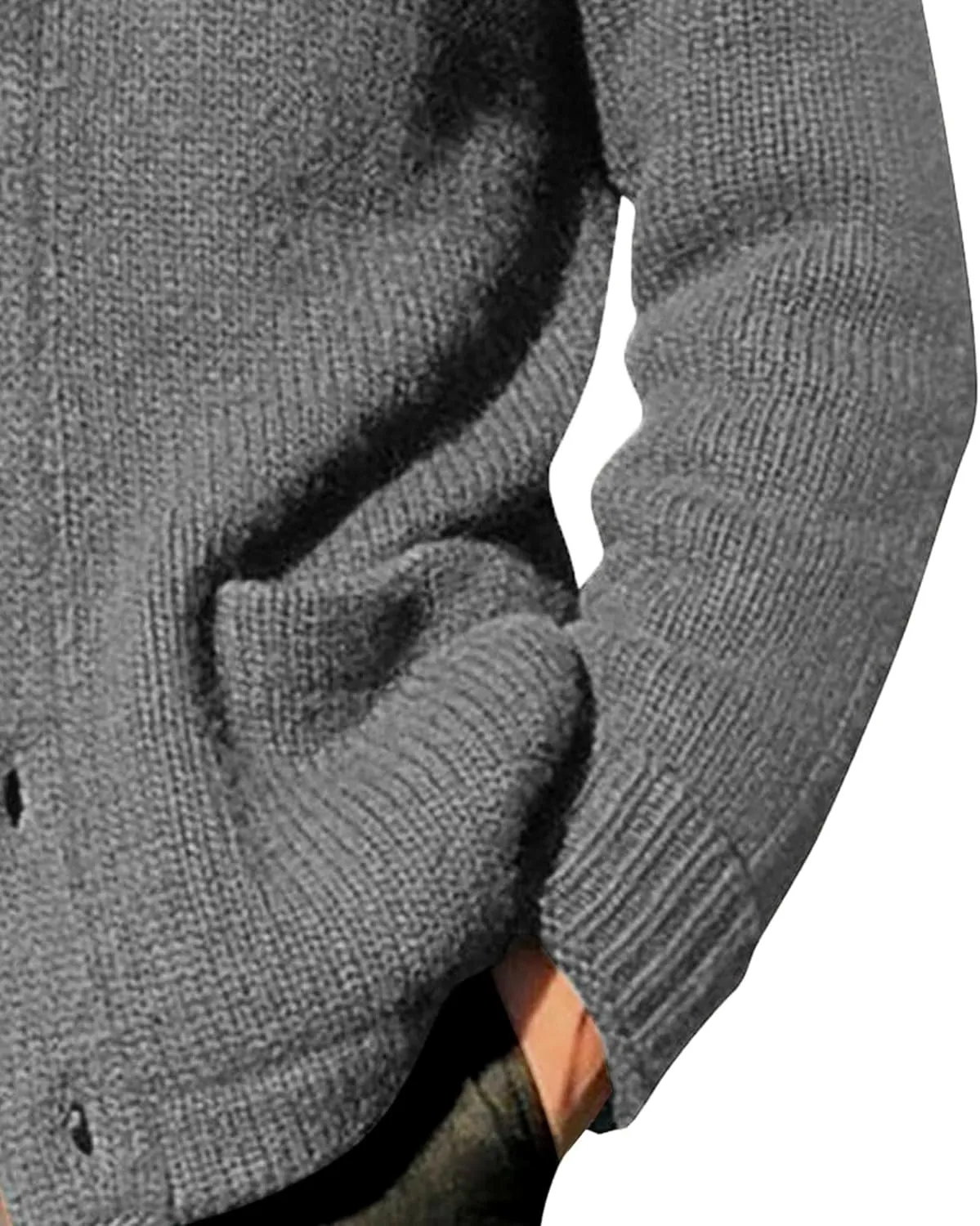 Shawl Collar Sweater for Men Solid Color Long Sleeve Knitted Cardigan Button Down Open Front Sweaters Cardigans
