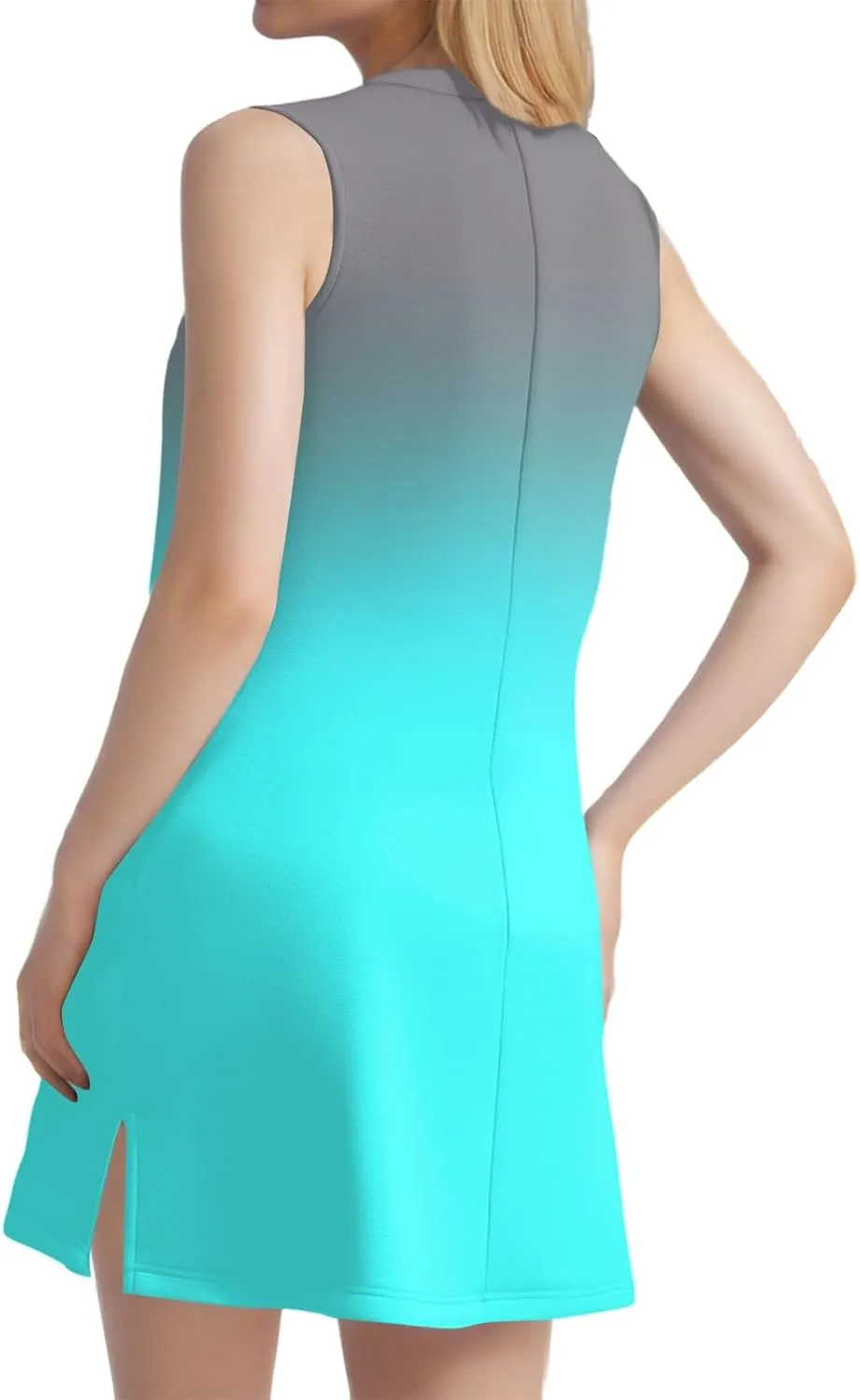 Summer Dresses for Women 2025 Beach Casual Sundresses Loose T Shirt Dresses Sleeveless Floral Tank Dress with Split
