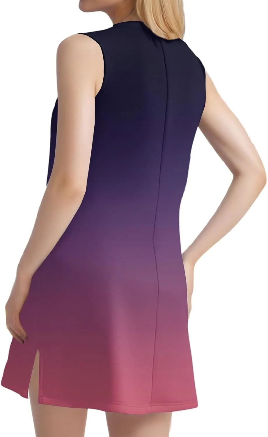 Summer Dresses for Women 2025 Beach Casual Sundresses Loose T Shirt Dresses Sleeveless Floral Tank Dress with Split