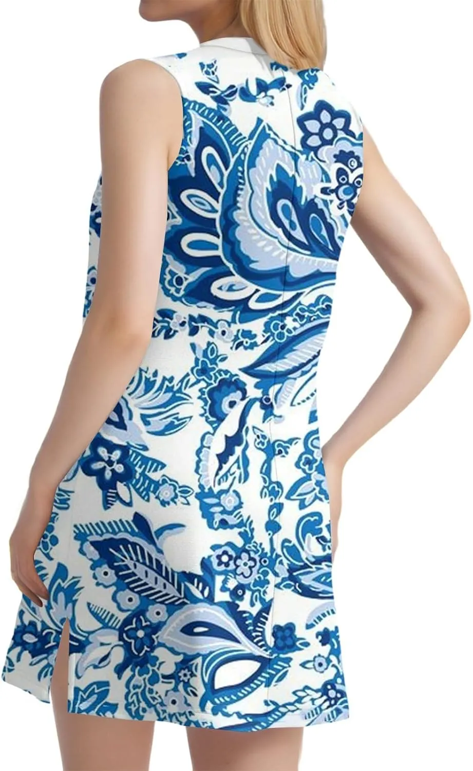 Summer Dresses for Women 2025 Sleeveless Beach T Shirt Dresses Casual Sundresses Loose Floral Tank Dress with Split
