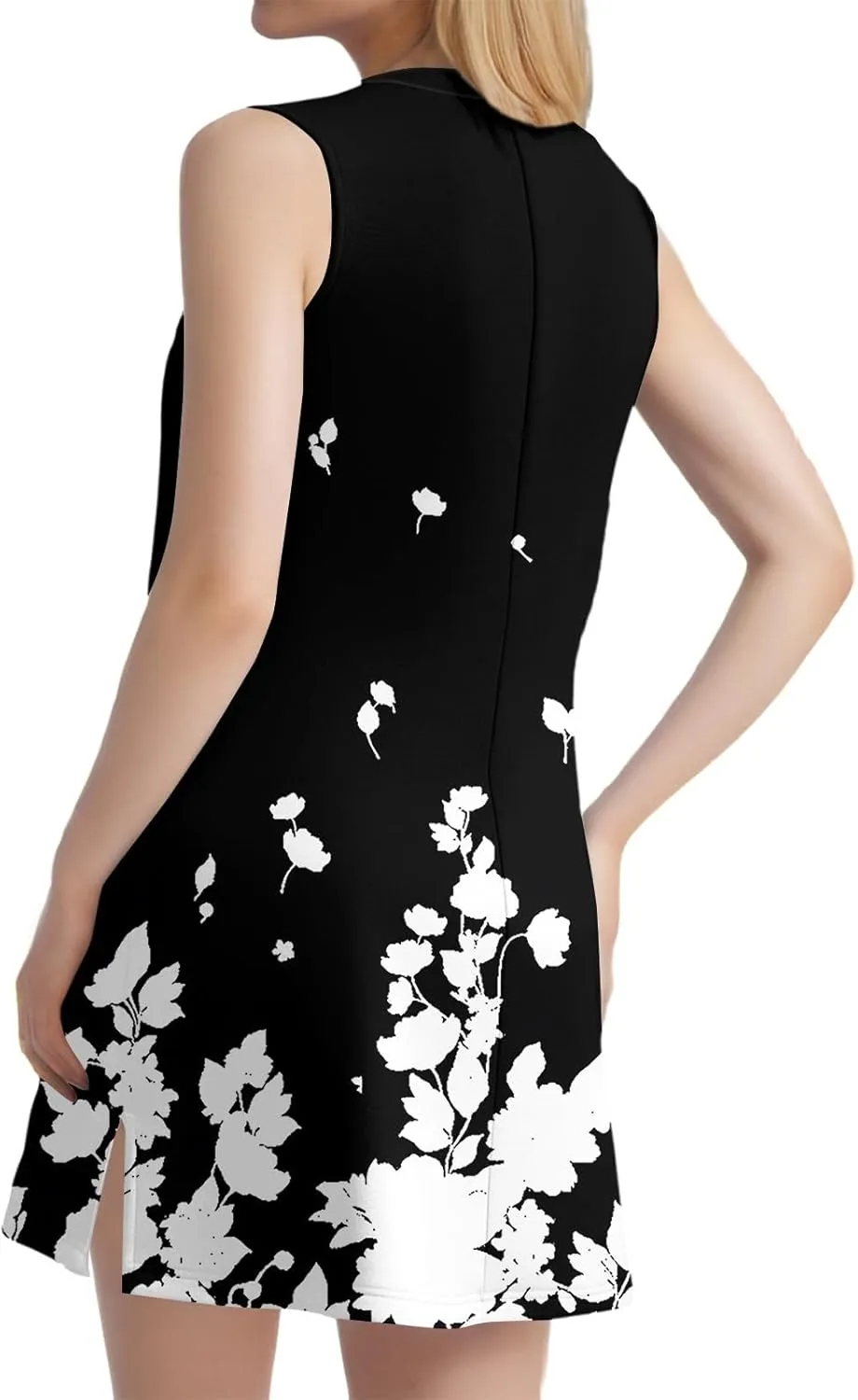 Summer Dresses for Women 2025 Sleeveless Floral Tank Dress Casual Sundresses Loose Beach T Shirt Dresses with Split