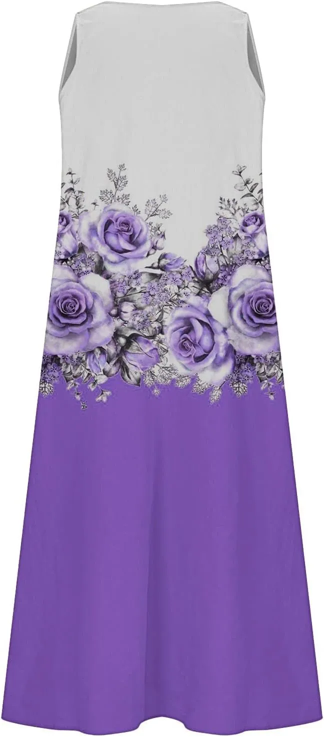 Summer Dresses for Women Summer Dresses for Women Plus Size Beach Dress Casual Sundresses Sexy Sleeveless Dress