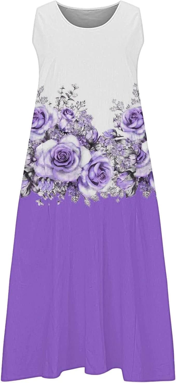 Summer Dresses for Women Summer Dresses for Women Plus Size Beach Dress Casual Sundresses Sexy Sleeveless Dress