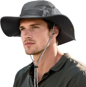 Sun Hat for Men Women: Fishing Hat Wide Brim Bucket Boonie Hats UV Protection for Summer Beach Hiking Safari Travel