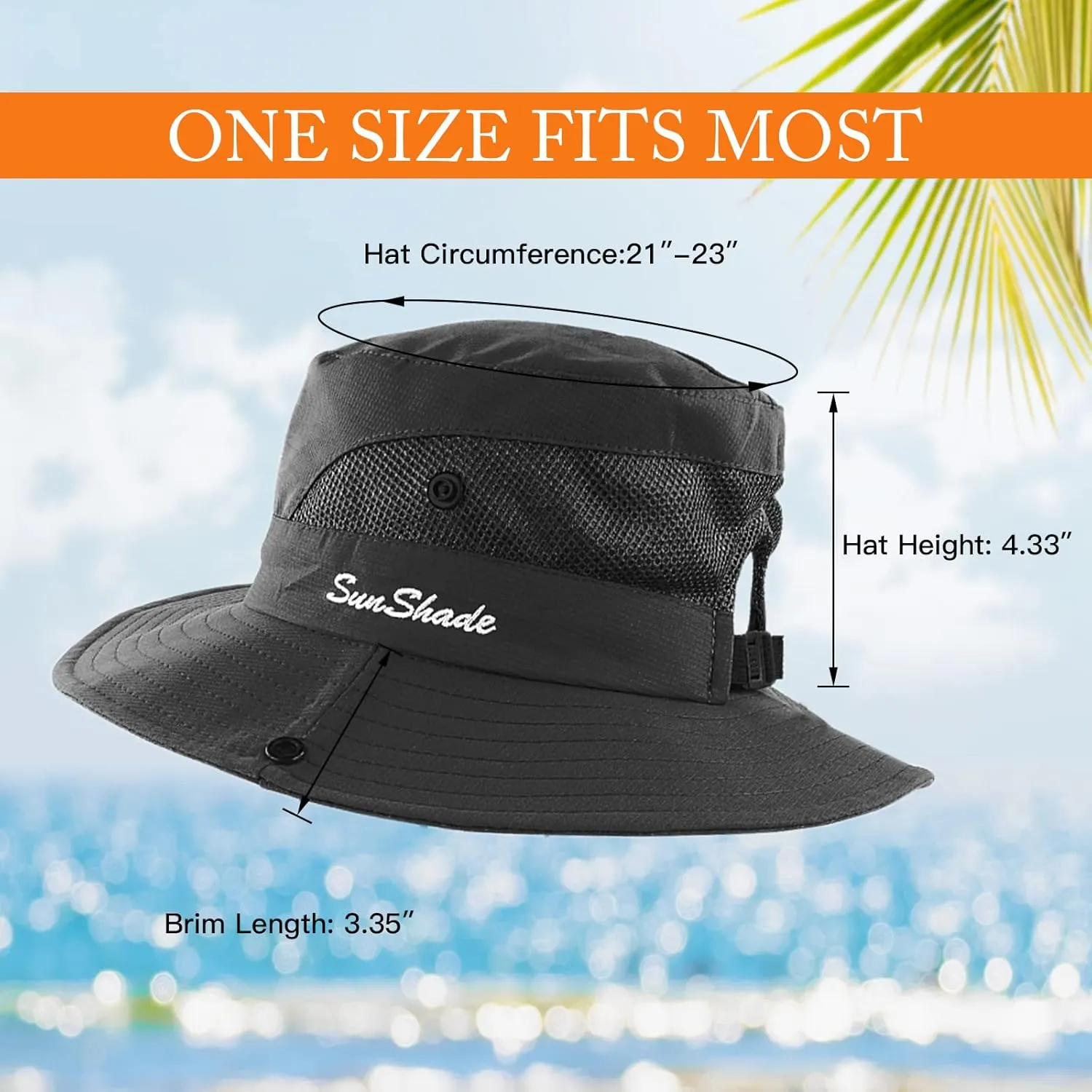 Sun Hats for Women Beach Hat Ponytail Hat Womens Sun Hat with UV Protection Wide Brim