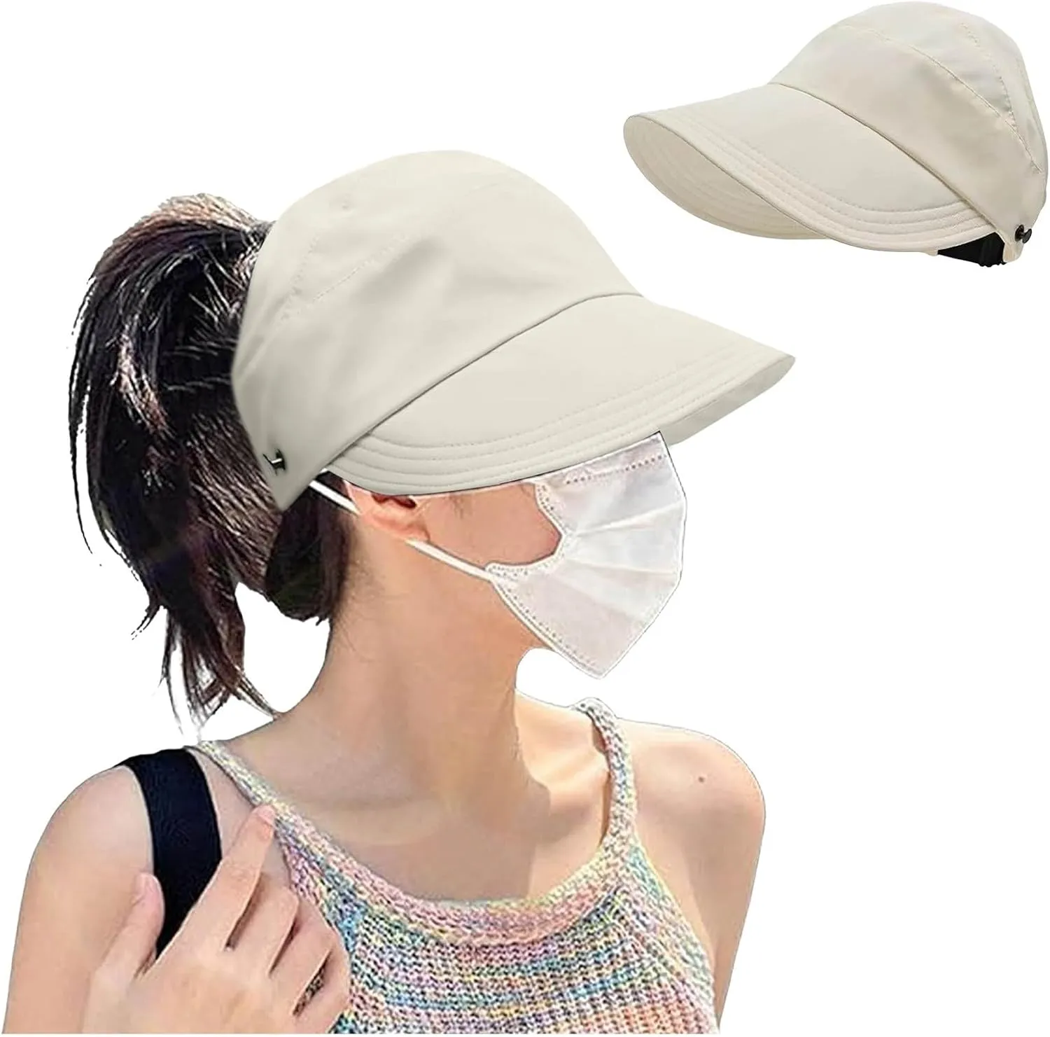 Sun Hats for Women Wide Brim Sun Hat UV Protection Summer Caps Floppy Beach Packable Visor
