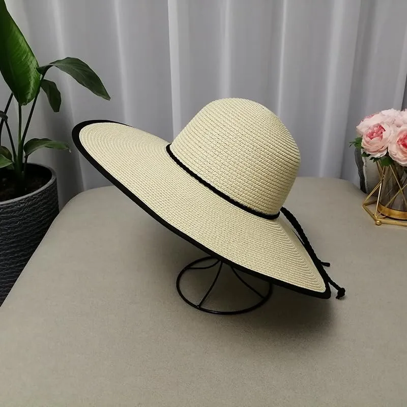 Sun Hats for Women Wide Brim Sun Protection Floppy Straw Hats UV Protection Hats Foldable Summer Beach Hats