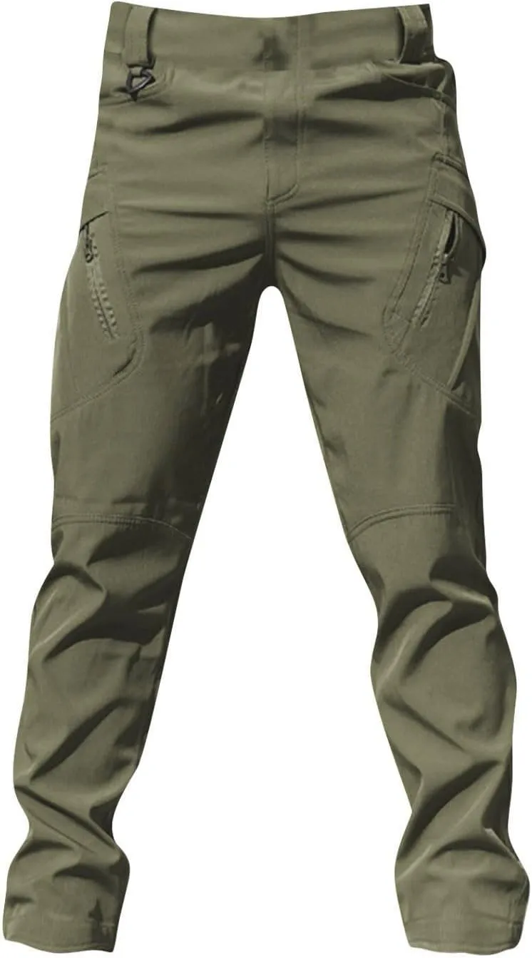 Tactical Pants for Men Military Stretchy Cargo Pants with Pockets Relaxed Fit Water Proof Elastic Waist Work Pants
