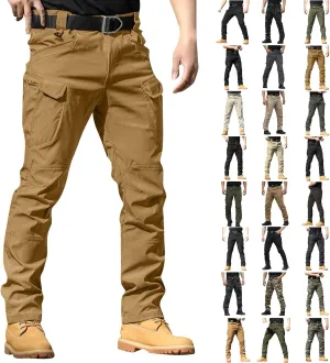 Tactical Pants for Men Waterproof Stretch Cargo Pants with Multi Pockets Relaxed Fit Work Pants