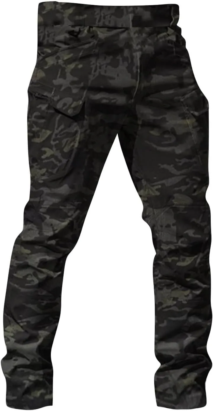 Tactical Pants for Men Waterproof Stretch Cargo Pants with Multi Pockets Relaxed Fit Work Pants