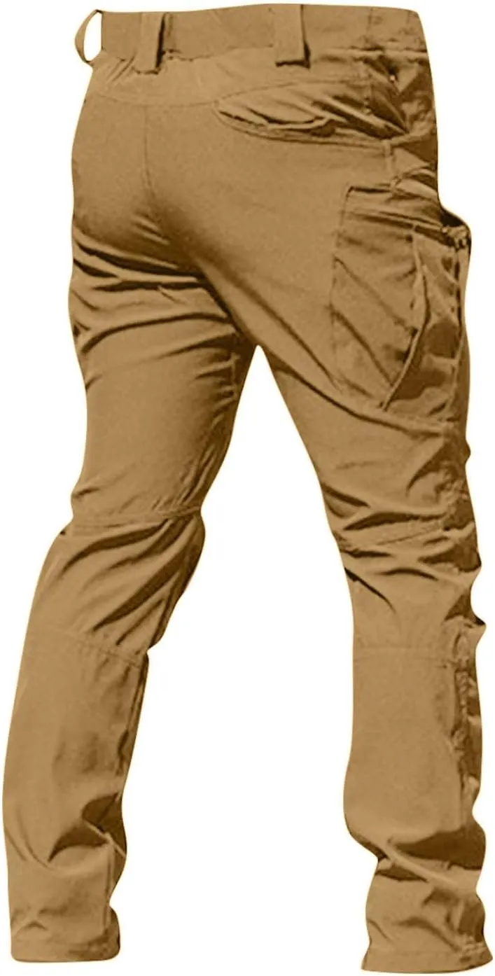 Tactical Pants for Men Waterproof Stretch Cargo Pants with Multi Pockets Relaxed Fit Work Pants