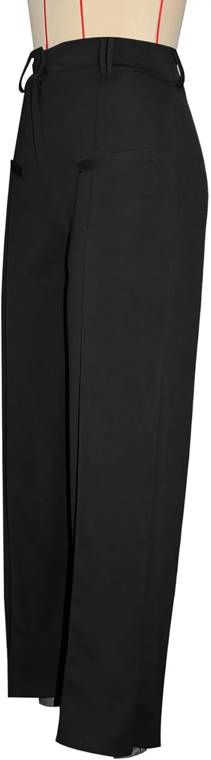Tcremisa Women's Dressy Wide Leg Long Palazzo Pants Casual Straight Legs Loose High Waist Trousers(No Belt)