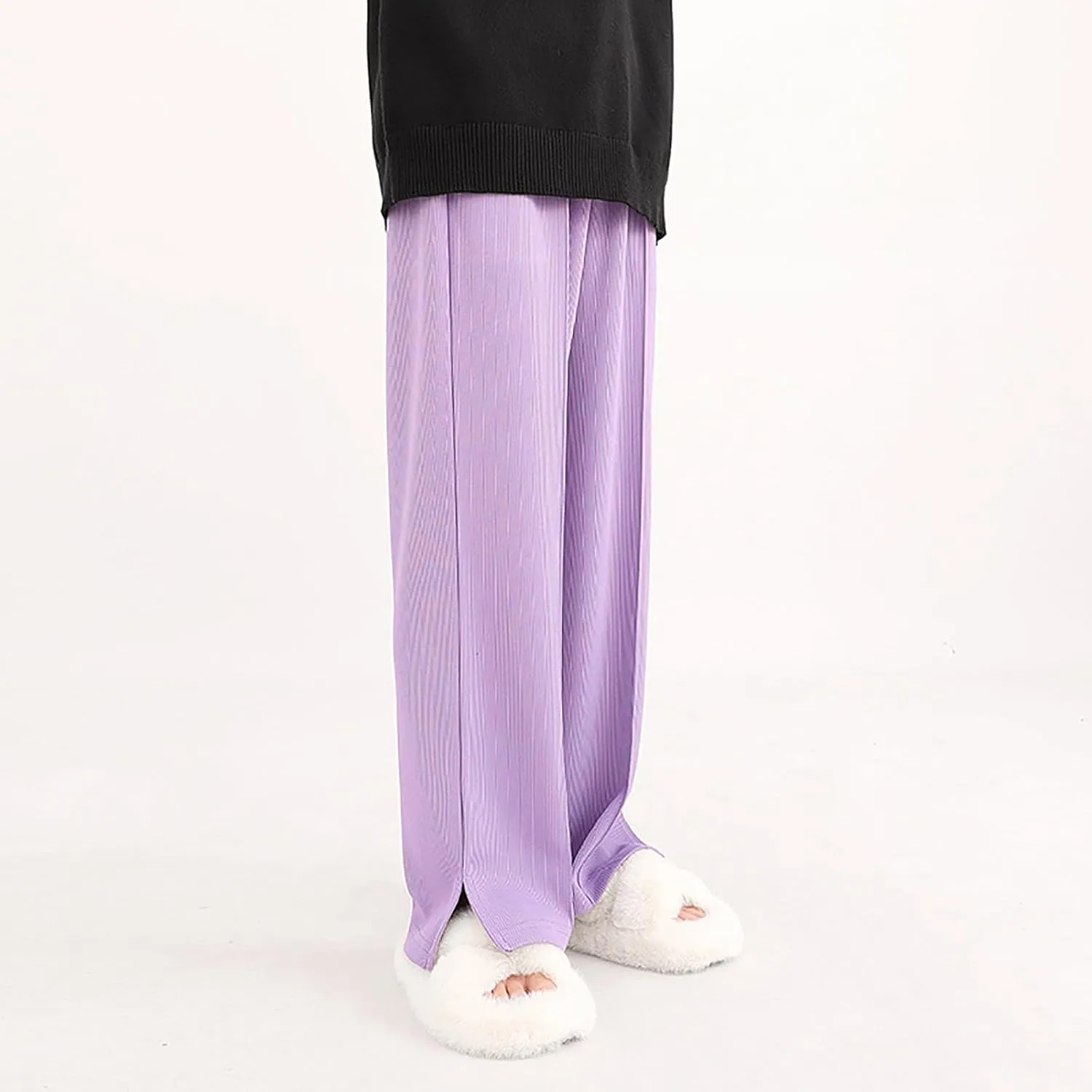 Teen Girls Cotton Linen Pants Kids Beach Travel Resort Trousers Summer High Waist Casual Wide Leg Pant