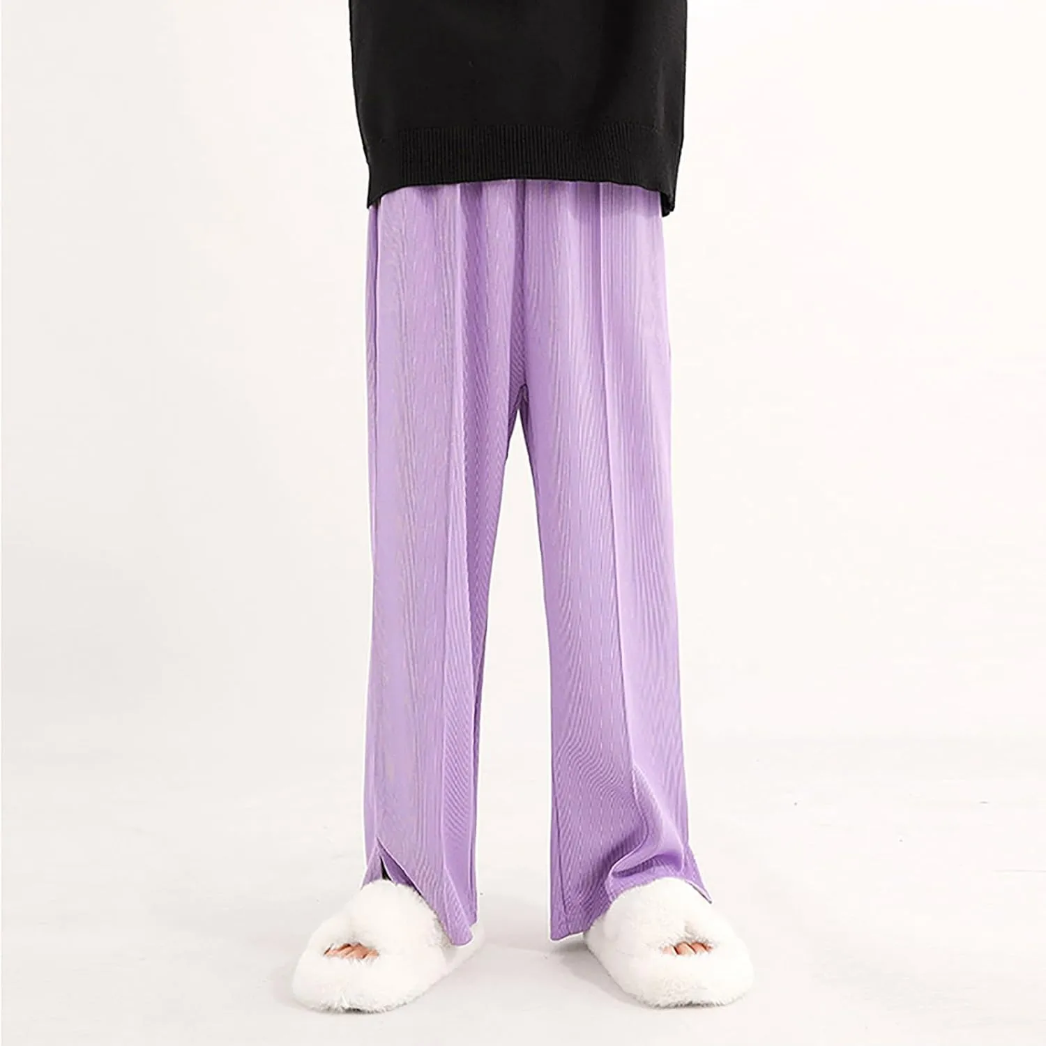 Teen Girls Cotton Linen Pants Kids Beach Travel Resort Trousers Summer High Waist Casual Wide Leg Pant