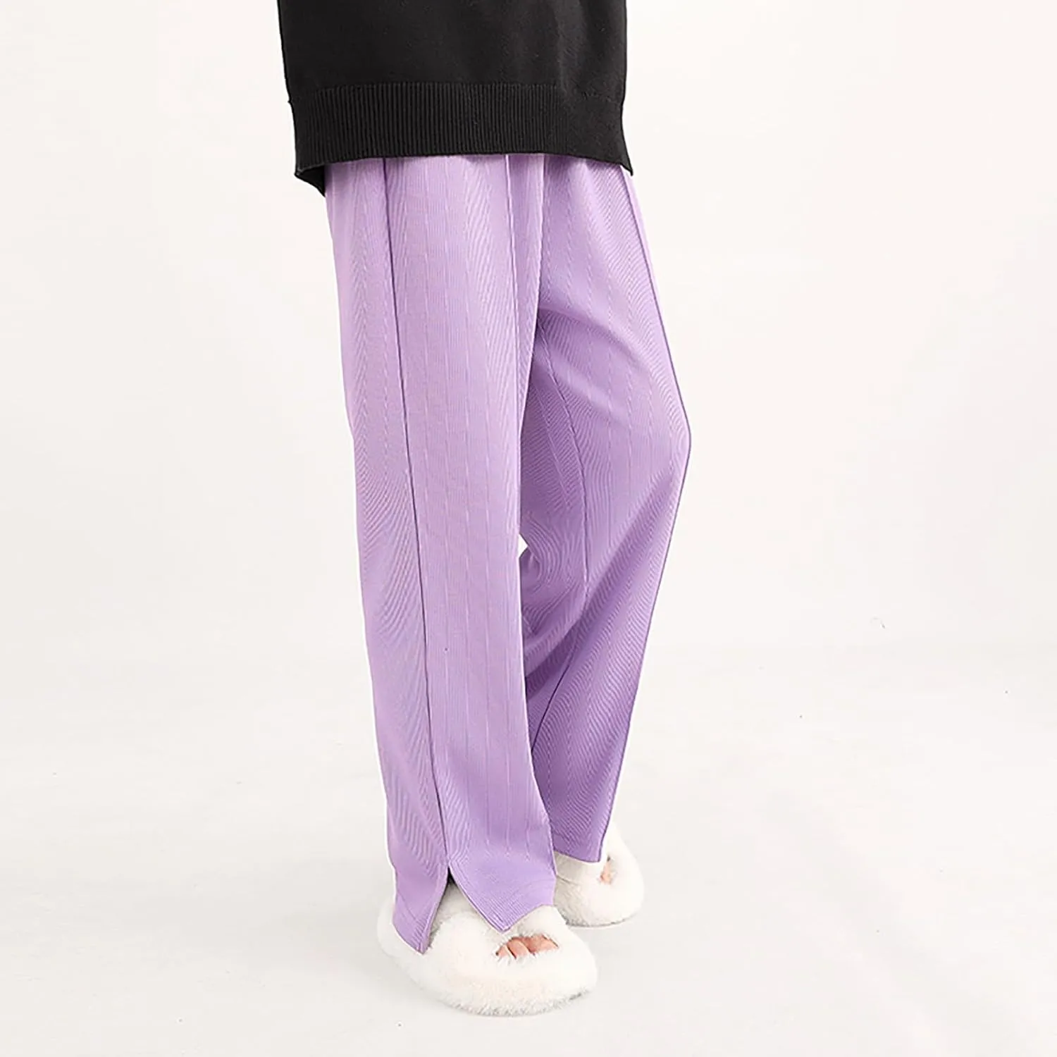 Teen Girls Cotton Linen Pants Kids Beach Travel Resort Trousers Summer High Waist Casual Wide Leg Pant