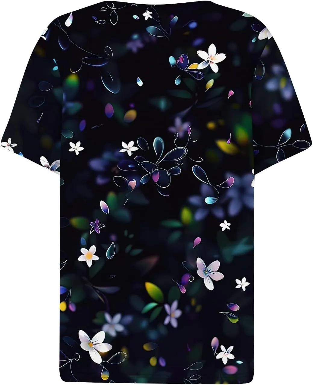 Tops for Women Trendy Henley V Neck Pullover Printed Vacation Tops Button Down Comfy Tees Trendy Tunics T Shirt