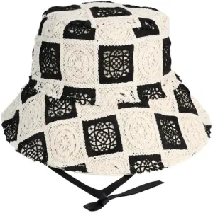 Unisex Crochet Fabric Hat - Stylish UV Sun Hats for Women - Comfortable Cotton Blend Crochet Bucket Hat