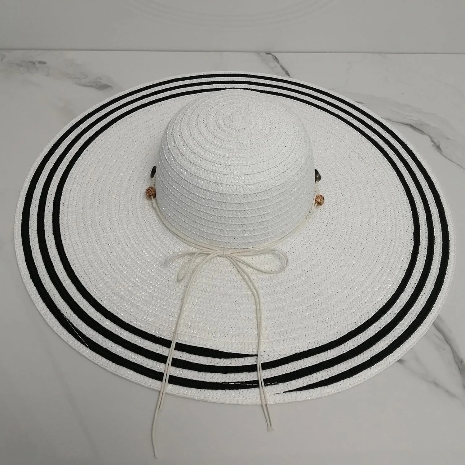 Wide Brim Sun Hats for Women UV Protection Floppy Straw Hats with Stone Decor Sun Protection Foldable Beach Hats