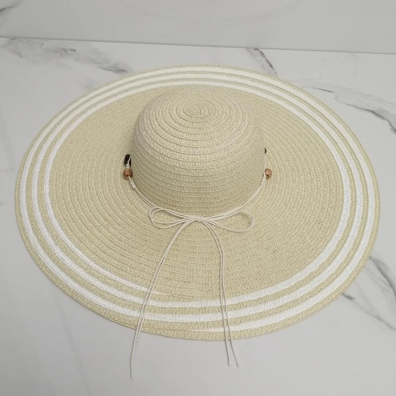 Wide Brim Sun Hats for Women UV Protection Floppy Straw Hats with Stone Decor Sun Protection Foldable Beach Hats