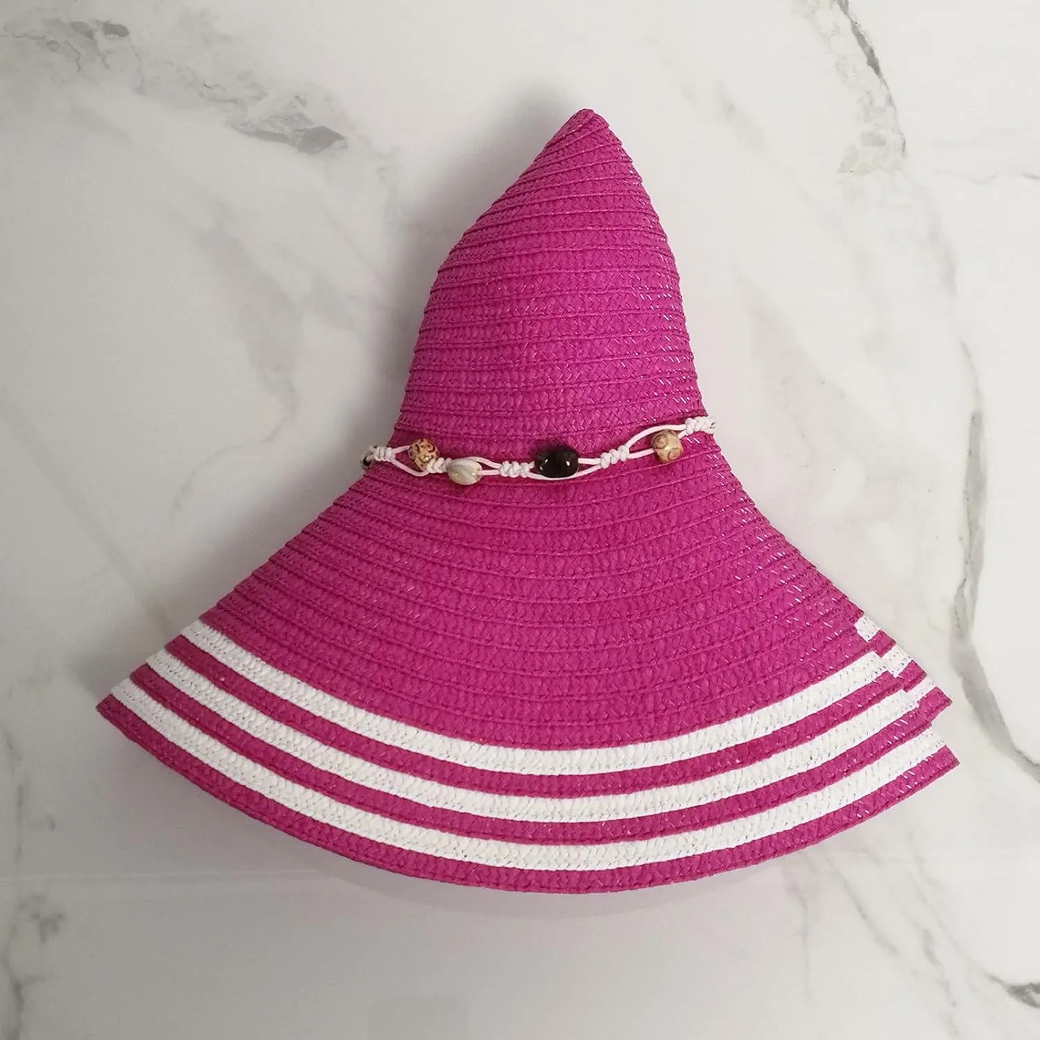 Wide Brim Sun Hats for Women UV Protection Floppy Straw Hats with Stone Decor Sun Protection Foldable Beach Hats