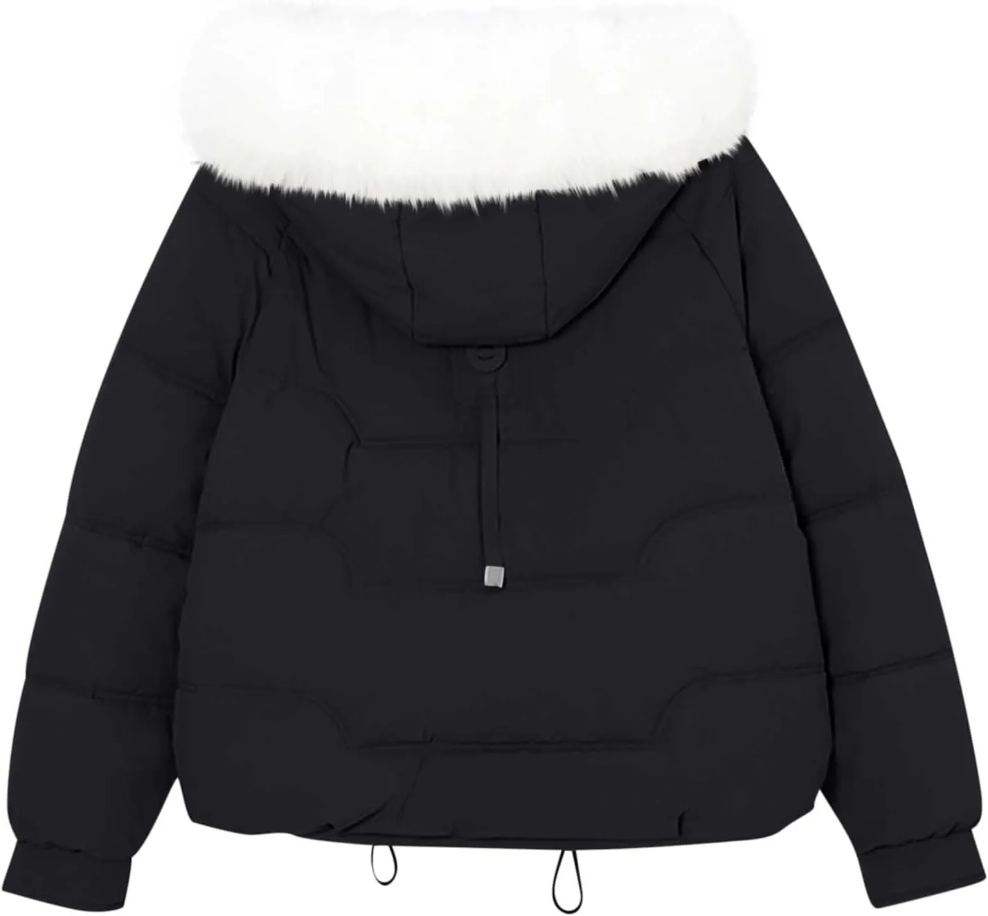 Winter Puffer down Jacket for Women Oversized Warm Outdoor Coat Ladies Hooded Padded down Jacket with Removable Hooded