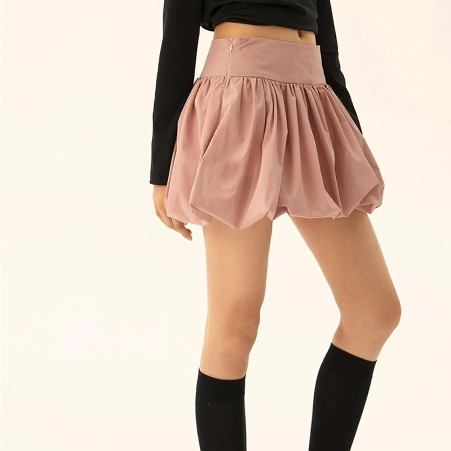 Women Bubble Skirt Y2k Mini Skirts Trendy Summer Pleated Skirt Casual High Waist A-line Skirts 2025 Fashion