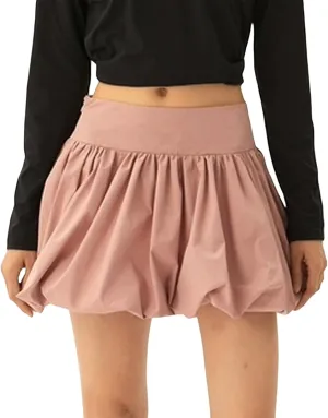 Women Bubble Skirt Y2k Mini Skirts Trendy Summer Pleated Skirt Casual High Waist A-line Skirts 2025 Fashion
