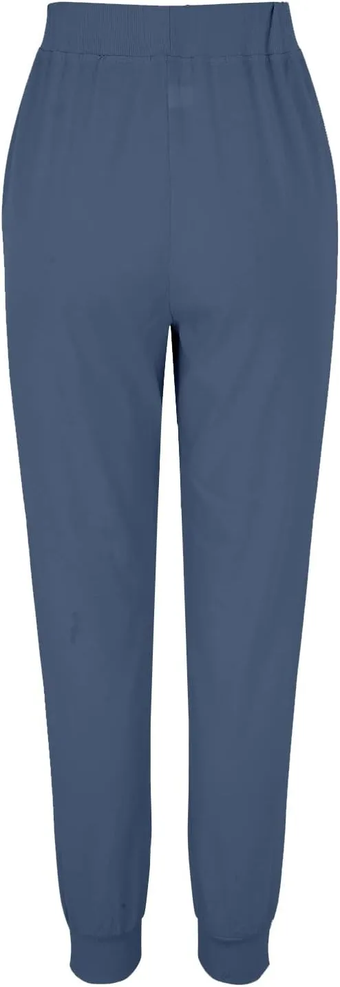 Women Cotton Linen Tapered Pants Drawstring Elastic High Waist Trousers Casual Summer Plus Size Joggers with Pockets
