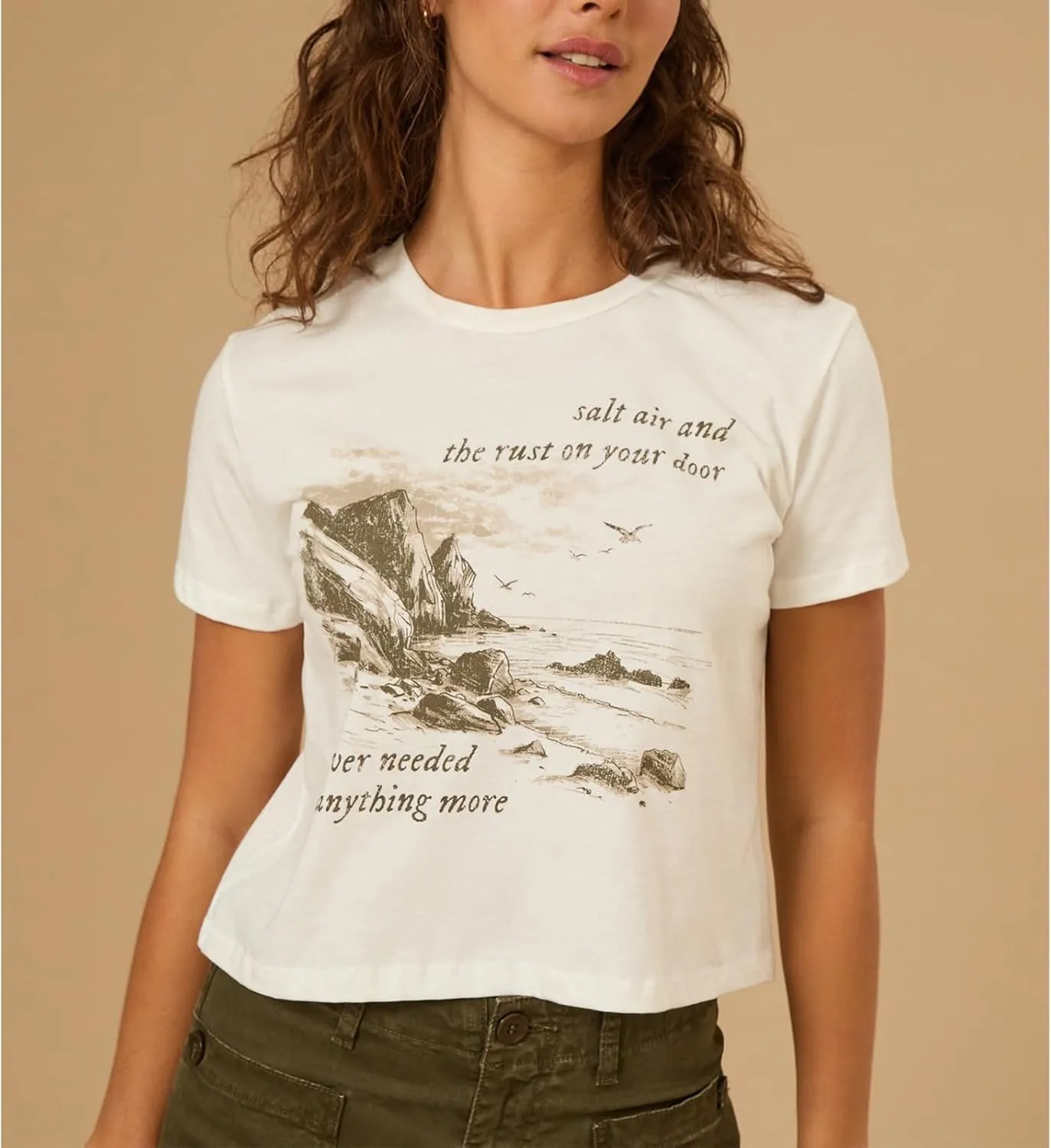 Women Graphic Print Baby Tees Vintage Aesthetic Short Sleeve Crewneck Crop Top Teen Girls Slim Fit T Shirt