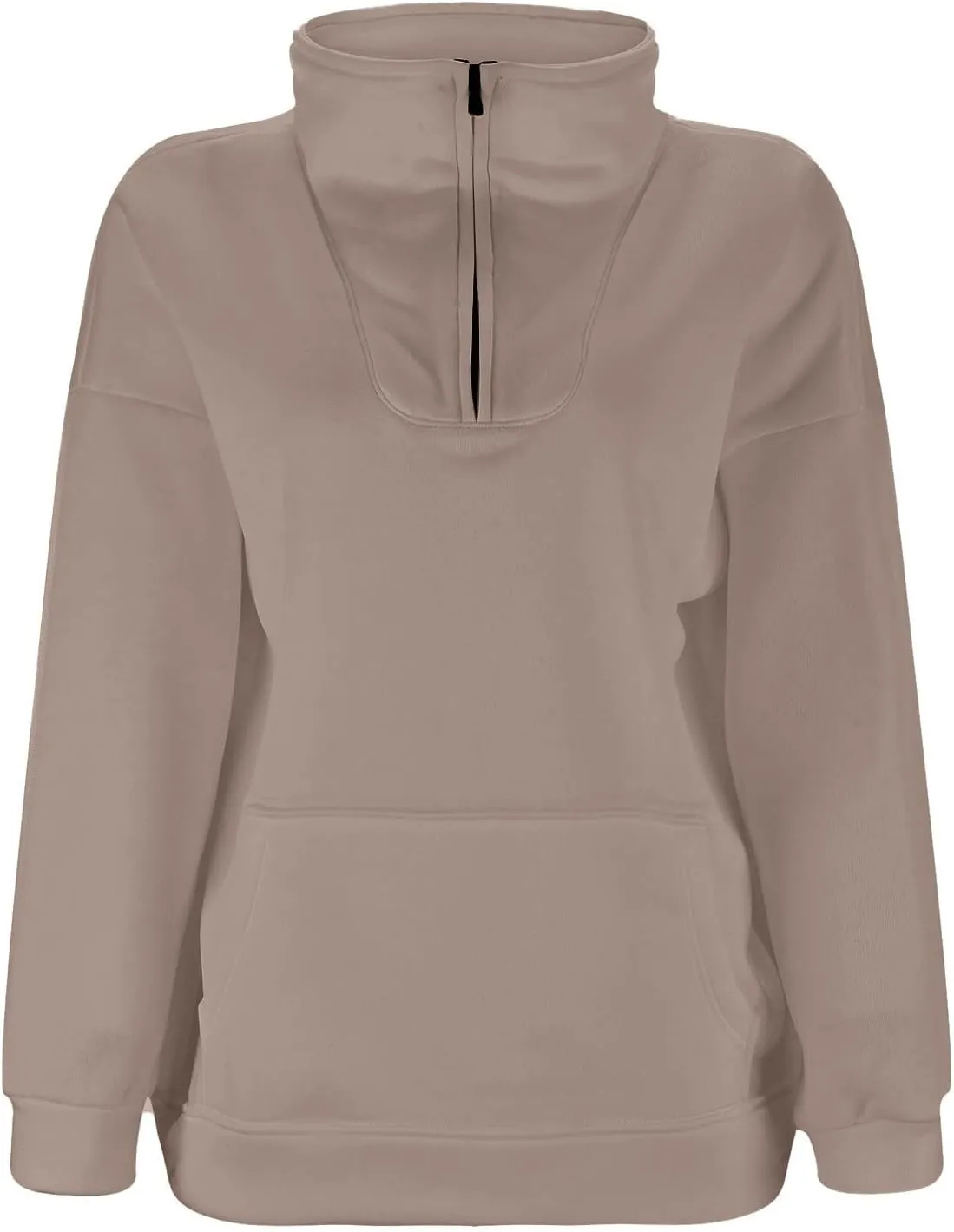 Women Loose Pullover Top Womens Zip Up Cropped Hoodies Fleece Oversized Sweatshirts Full Zip Jackets