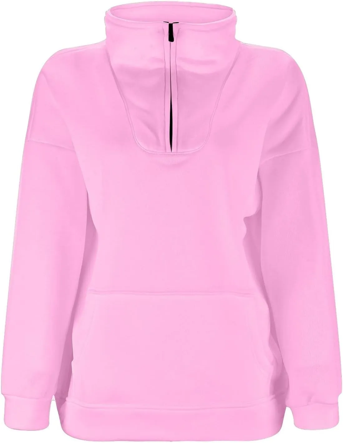 Women Loose Pullover Top Womens Zip Up Cropped Hoodies Fleece Oversized Sweatshirts Full Zip Jackets