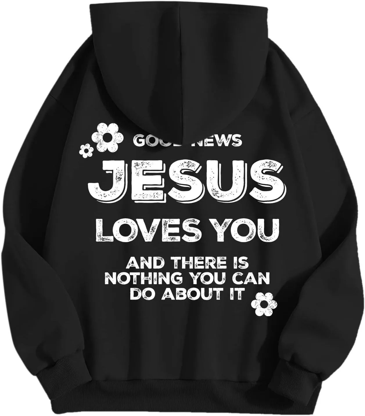 Women Oversize Letter Graphic Print Sweatshirt Crewneck Long Sleeve Loose Hooded Pullover Top with Pockets, 5X-Large