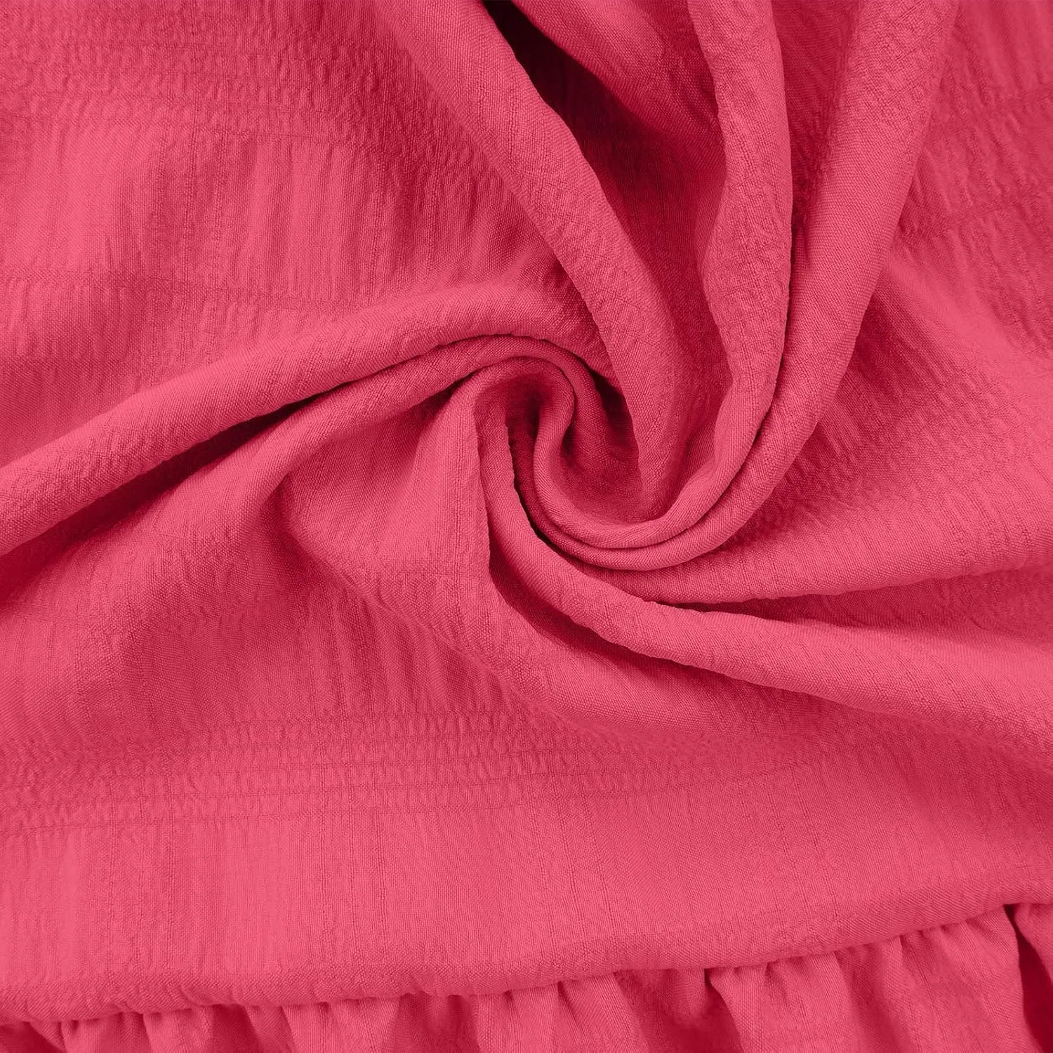 Women Oversized Ruffle Hem A-Line Dresses Summer Bubble Textured Knee Length Dresses Casual Short Sleeve Boho Dress