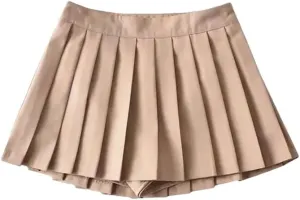 Women Sexy Pleated Skirts High Waist Vintage Mini Skirts