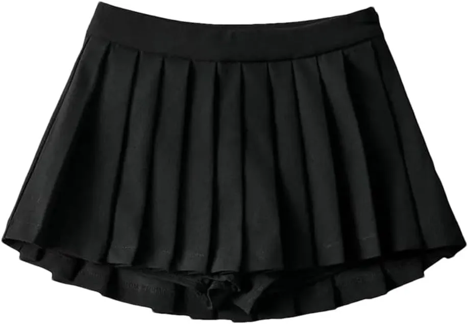 Women Sexy Pleated Skirts High Waist Vintage Mini Skirts