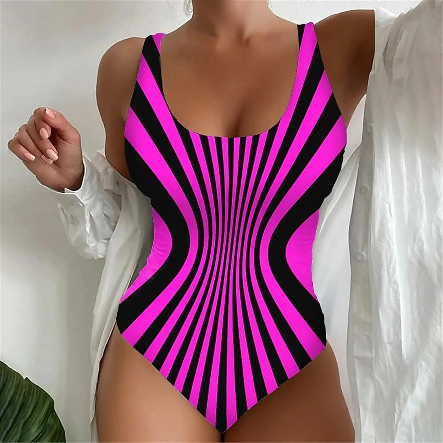 Women Slimming One Piece Swimsuit Bathing Suit for Women with Bikini Maxi Wrap Skirts 2 Floral Print Fashion