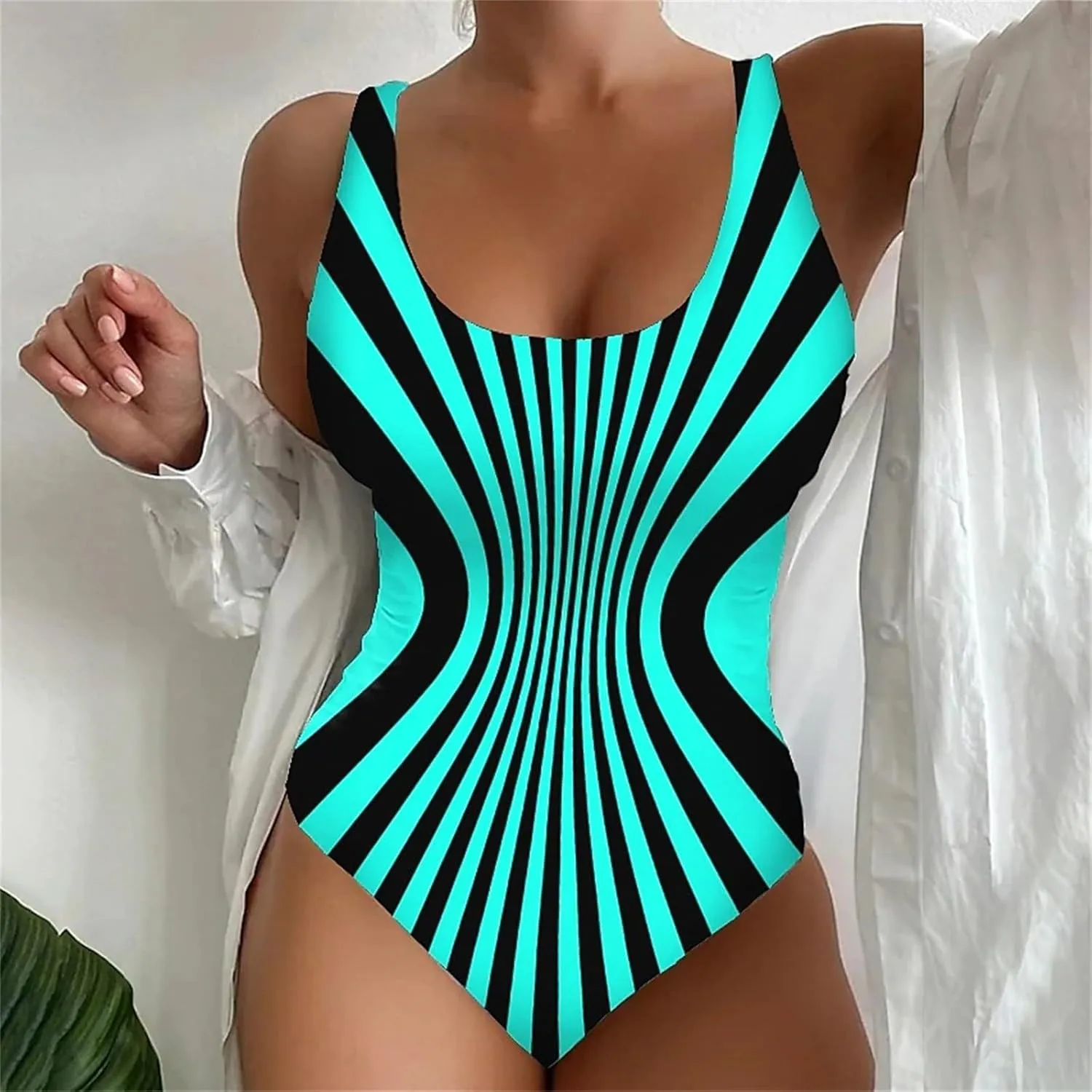 Women Slimming One Piece Swimsuit Bathing Suit for Women with Bikini Maxi Wrap Skirts 2 Floral Print Fashion