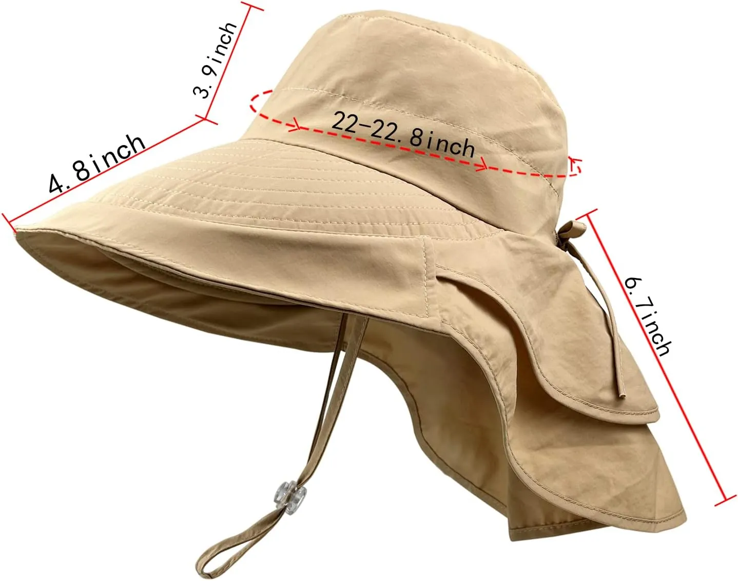 Women Sun Hats UV Protection Wide Brim Foldable Ponytail Hole Beach Hats with Neck Cover for Gardening