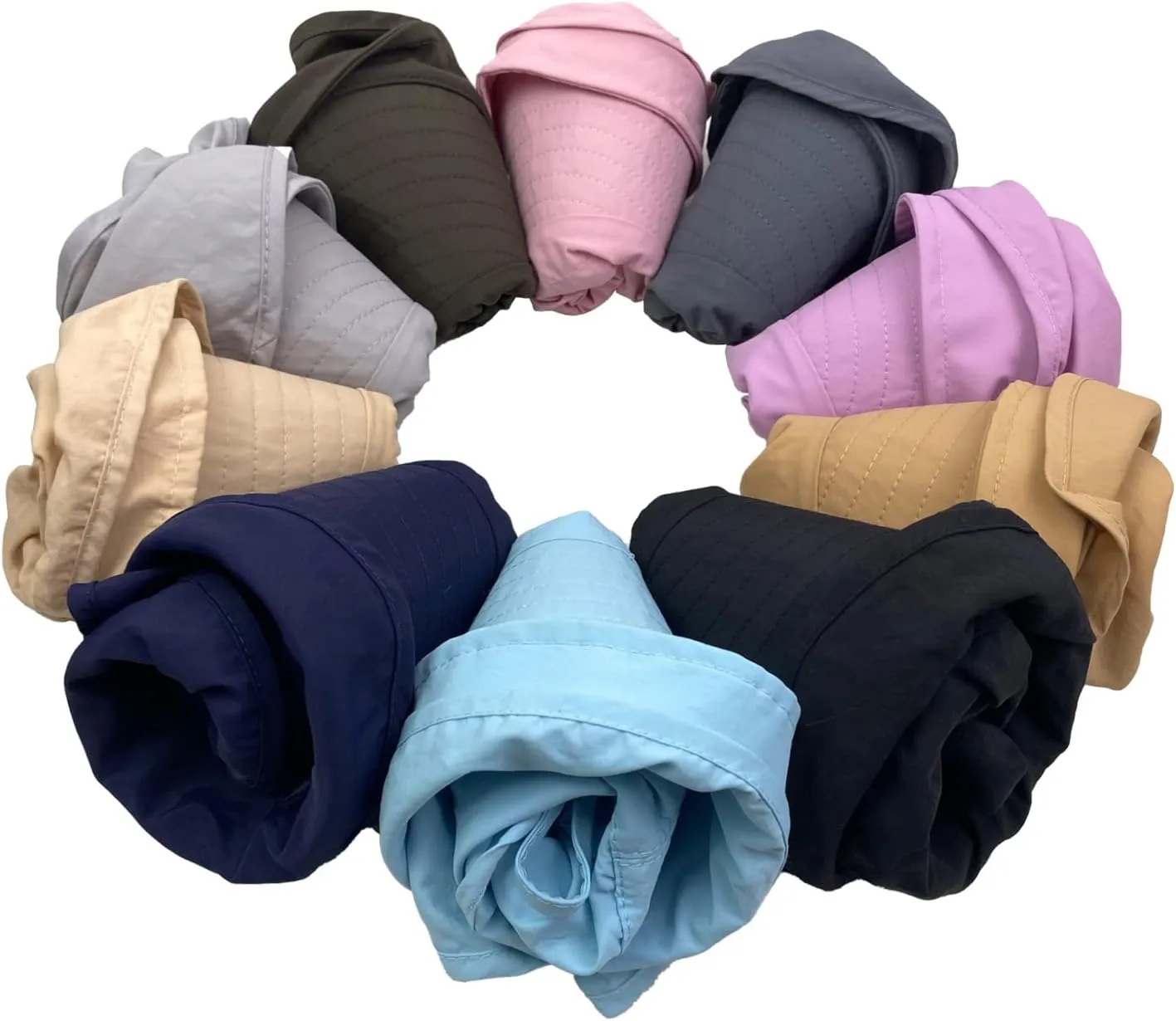 Women Sun Hats UV Protection Wide Brim Foldable Ponytail Hole Beach Hats with Neck Cover for Gardening
