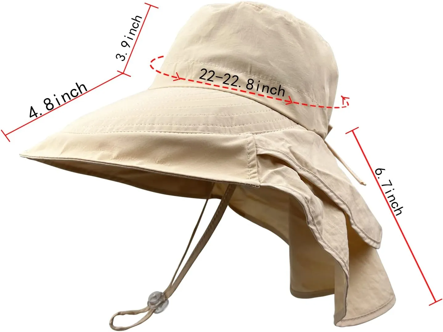 Women Sun Hats UV Protection Wide Brim Foldable Ponytail Hole Beach Hats with Neck Cover for Gardening