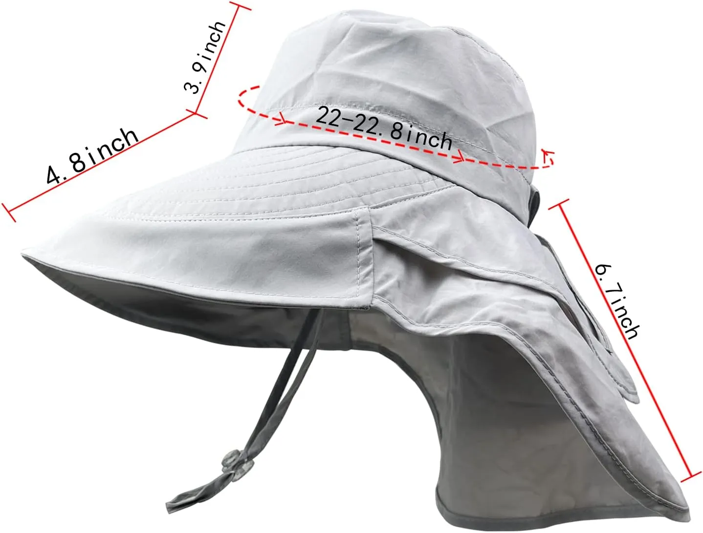 Women Sun Hats UV Protection Wide Brim Foldable Ponytail Hole Beach Hats with Neck Cover for Gardening